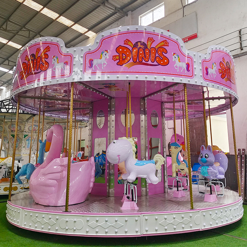Cartoon Carousel Rides Pink Cartoon Carousel Ride - Amusement Equipment Supplier Amusement ...