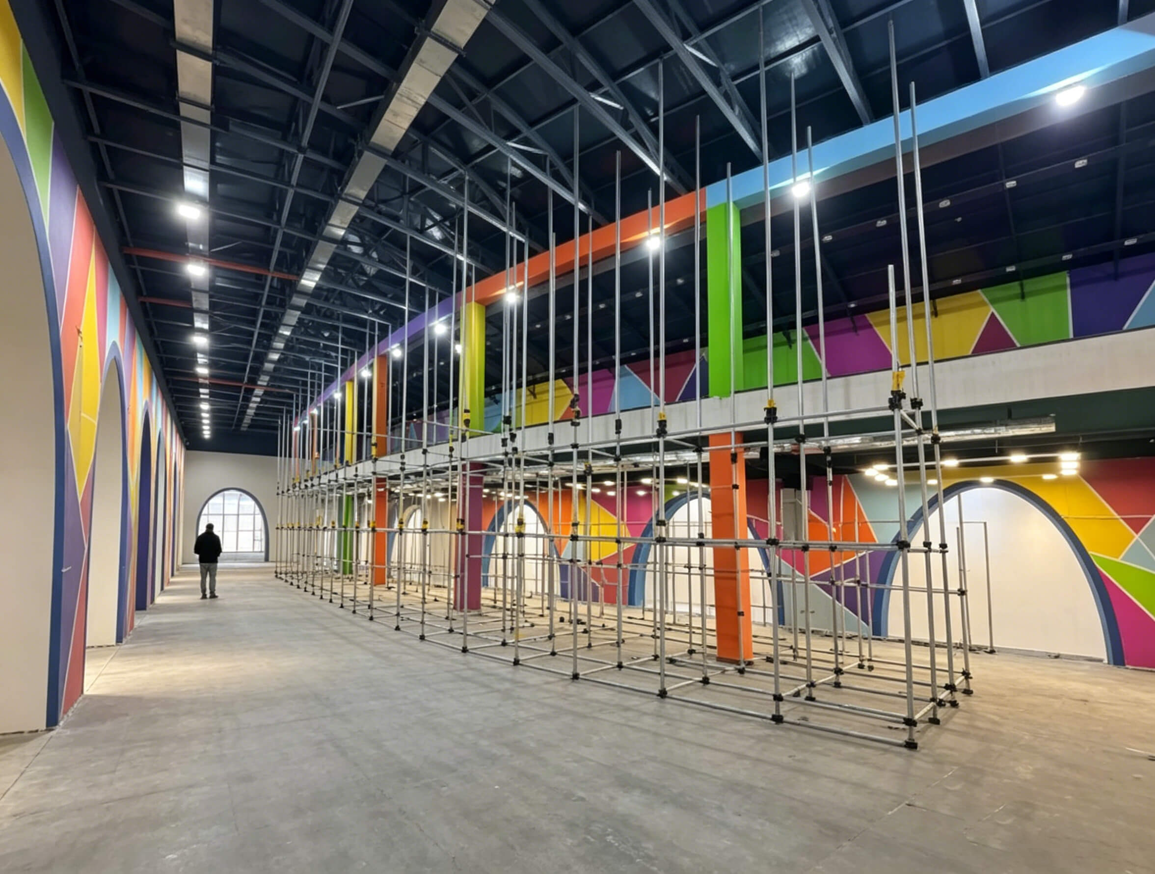Foto del sito di installazione del parco giochi al coperto in Uzbekistan 1