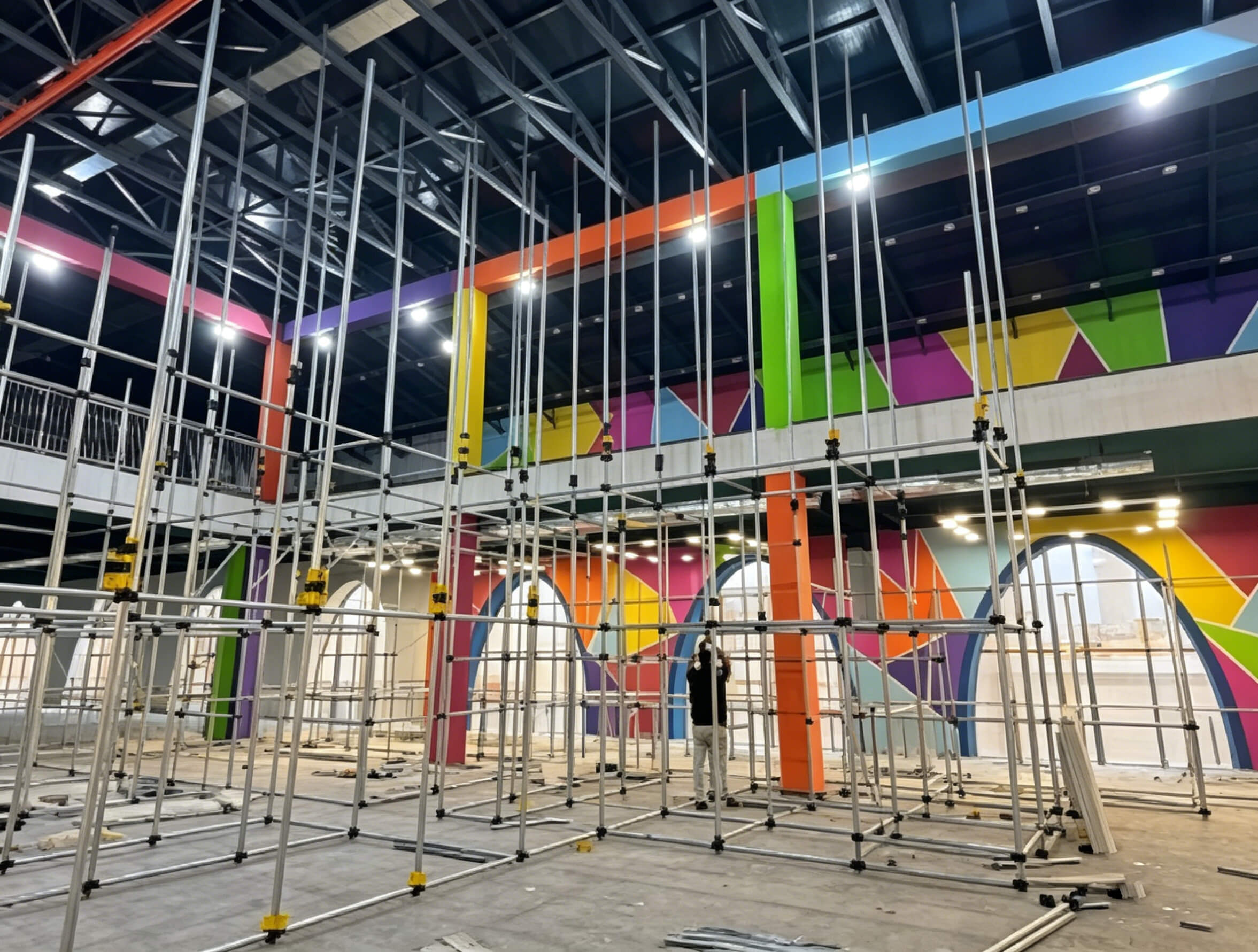 Foto del sito di installazione del parco giochi al coperto in Uzbekistan 3
